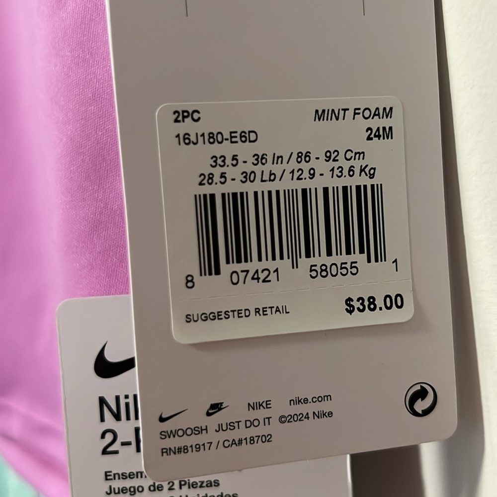 Toddler Girls Nike Essentials Tee & Skort Set 24m - Picture 5 of 9